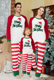 Röda och vita ränder Långärmad Jul Familj Matchande Pyjamas Set