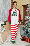 Röda och vita ränder Långärmad Jul Familj Matchande Pyjamas Set