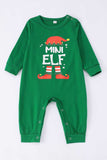 Mörkgrön Rund Hals Jul Pläd Familj Matchande Pyjamas Set