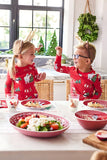 Långärmad Röd Jul Tryckt Matchande Familj Pyjamas
