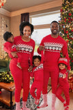 Röda Polka Dots Jul Familj Matchande Pyjamas Set