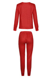 Röda Polka Dots Jul Familj Matchande Pyjamas Set