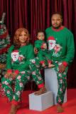 Mörkgrön Jultomten Tryckt Jul Familj Matchande Pyjamas