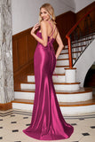 Fantastisk Royal Blue Mermaid Spaghetti Straps Korsett Prom Klänning med Split Front
