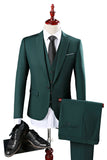 Marinblå 3 Stycken Slim Fit Kostym Herr