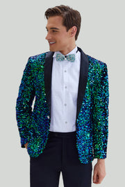 Grön Paljett Blazer Herr