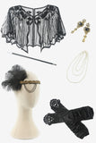 Kungsblå Plus Size 1920-Tals Gatsby-klänning Med 20-Tals Tillbehörsset
