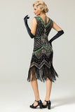 Royalblå Glitter Fringe 20 Tals Gatsby Klänning