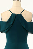 Grön Off-shoulder Balklänning