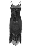 Bodycon Svart Silver Paljetter 20 Tals Klänning